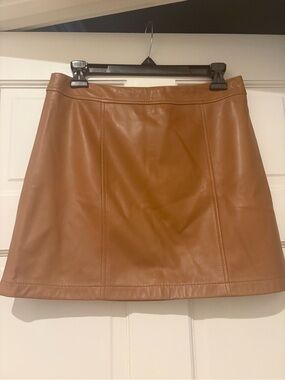 Gianni Bini Tan Faux Leather Mini Skirt
